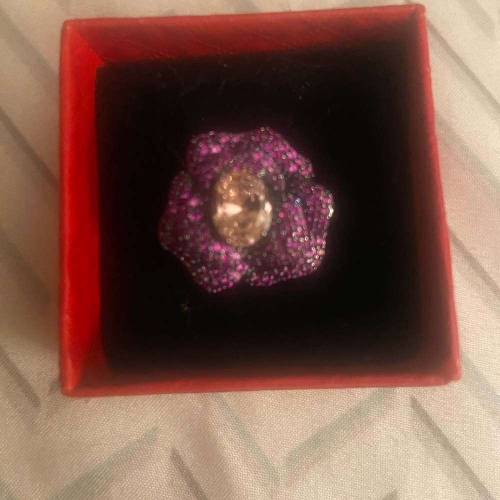Purple Floral Ring